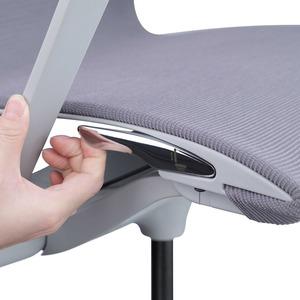 Lorell Executive Mesh Mid-back Chair - Nylon Seat - Nylon, Mesh Back - Plastic Frame - Mid Back - 5-star Base - Gray - 1 Each. Picture 14