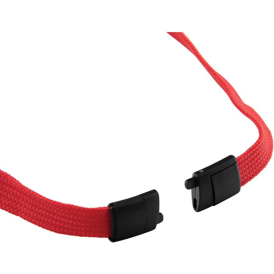Advantus Face Mask Lanyard - 10 / Pack - 30" Length - Red. Picture 4
