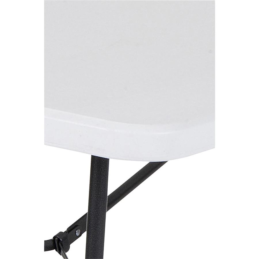 Cosco Fold-in-Half Blow Molded Table - Rectangle Top - Four Leg Base - 4 Legs - 300 lb Capacity x 30" Table Top Width x 96" Table Top Depth - 29.25" Height - White - 1 Each. Picture 14
