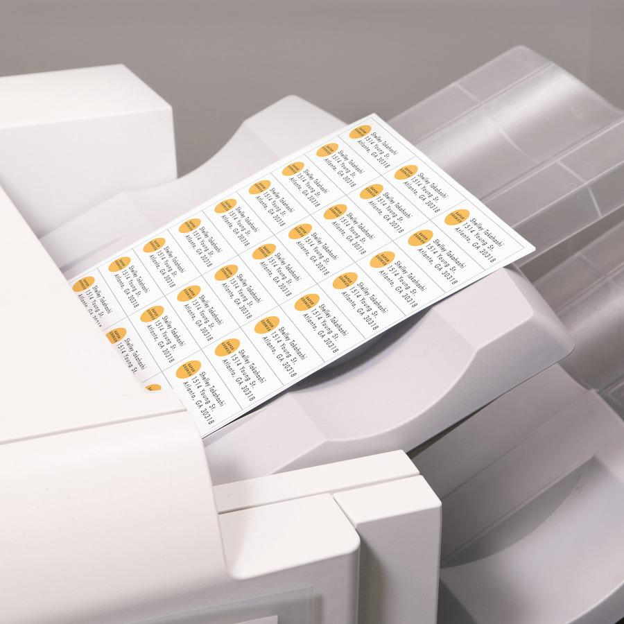 Avery&reg; Address Label - 3 2/5" Height x 9" Width x 11 1/5" Length - Permanent Adhesive - Rectangle - Matte White - Paper - 33 / Sheet - 500 Total Sheets - 16500 Total Label(s) - 1 / Carton. Picture 4
