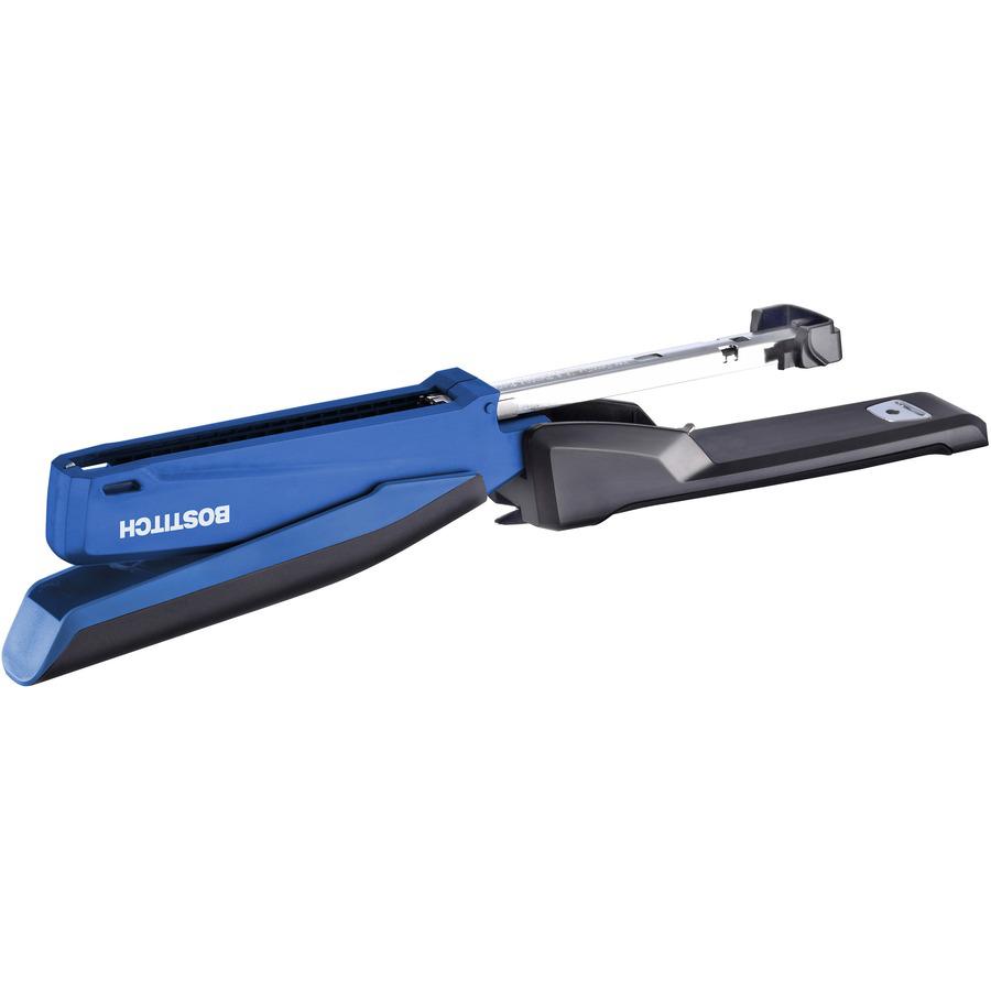 Bostitch InPower Spring-Powered Antimicrobial Desktop Stapler - 20 Sheets Capacity - 210 Staple Capacity - Full Strip - 1 Each - Blue. Picture 13