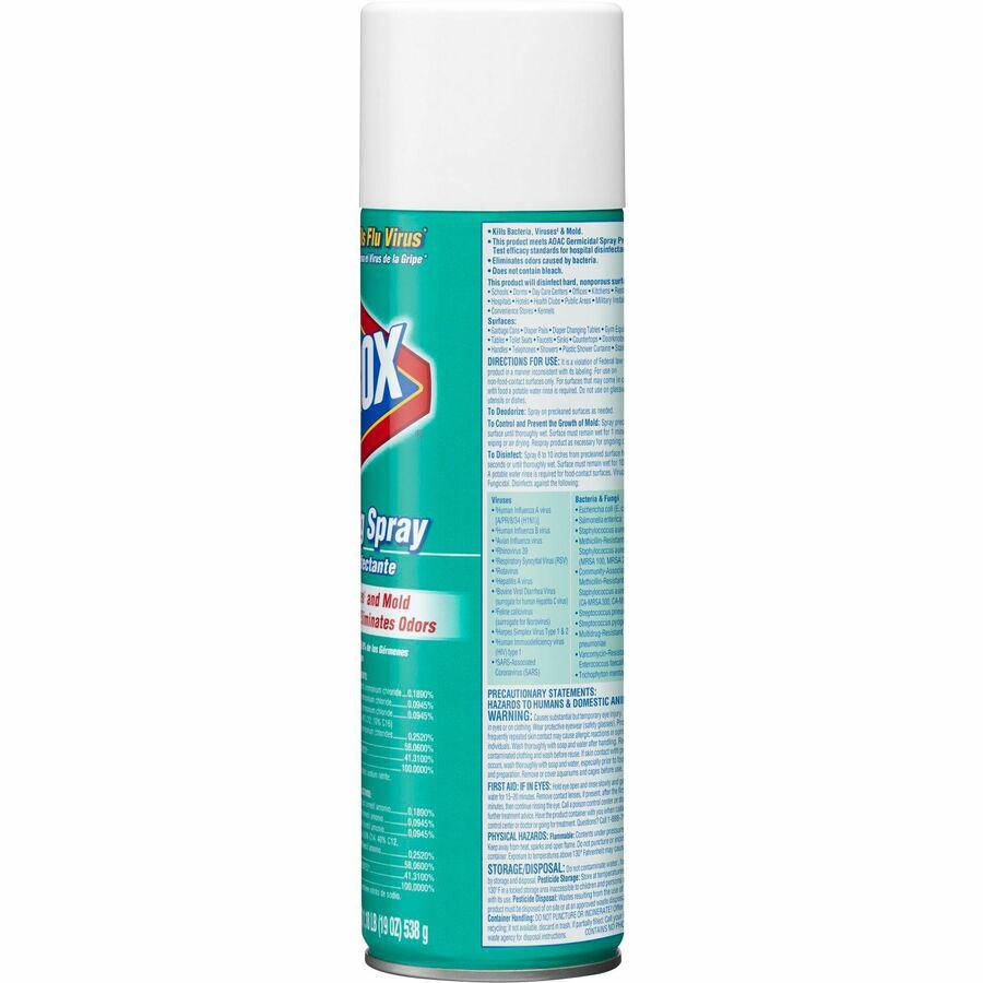 Clorox Commercial Solutions Disinfecting Aerosol Spray - 19 fl oz (0.6 quart) - Fresh Scent - 1 Each - Pleasant Scent, Disinfectant. Picture 5