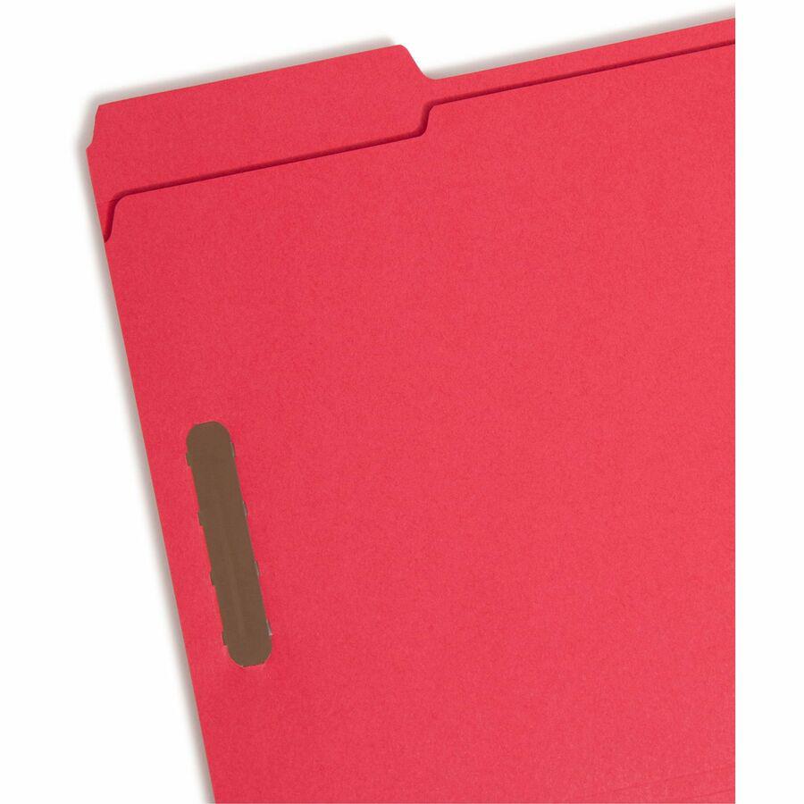 Smead Colored 1/3 Tab Cut Letter Recycled Fastener Folder - 8 1/2" x 11" - 3/4" Expansion - 2 x 2K Fastener(s) - 2" Fastener Capacity for Folder - Top Tab Location - Assorted Position Tab Position - R. Picture 6
