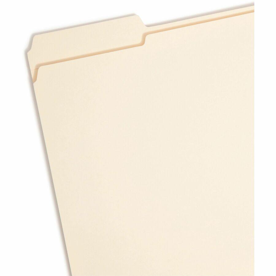 Smead 1/3 Tab Cut Letter Recycled Fastener Folder - 8 1/2" x 11" - 1 1/2" Expansion - 2 x 2B Fastener(s) - 1 1/2" Fastener Capacity for Folder - Top Tab Location - Assorted Position Tab Position - Man. Picture 6