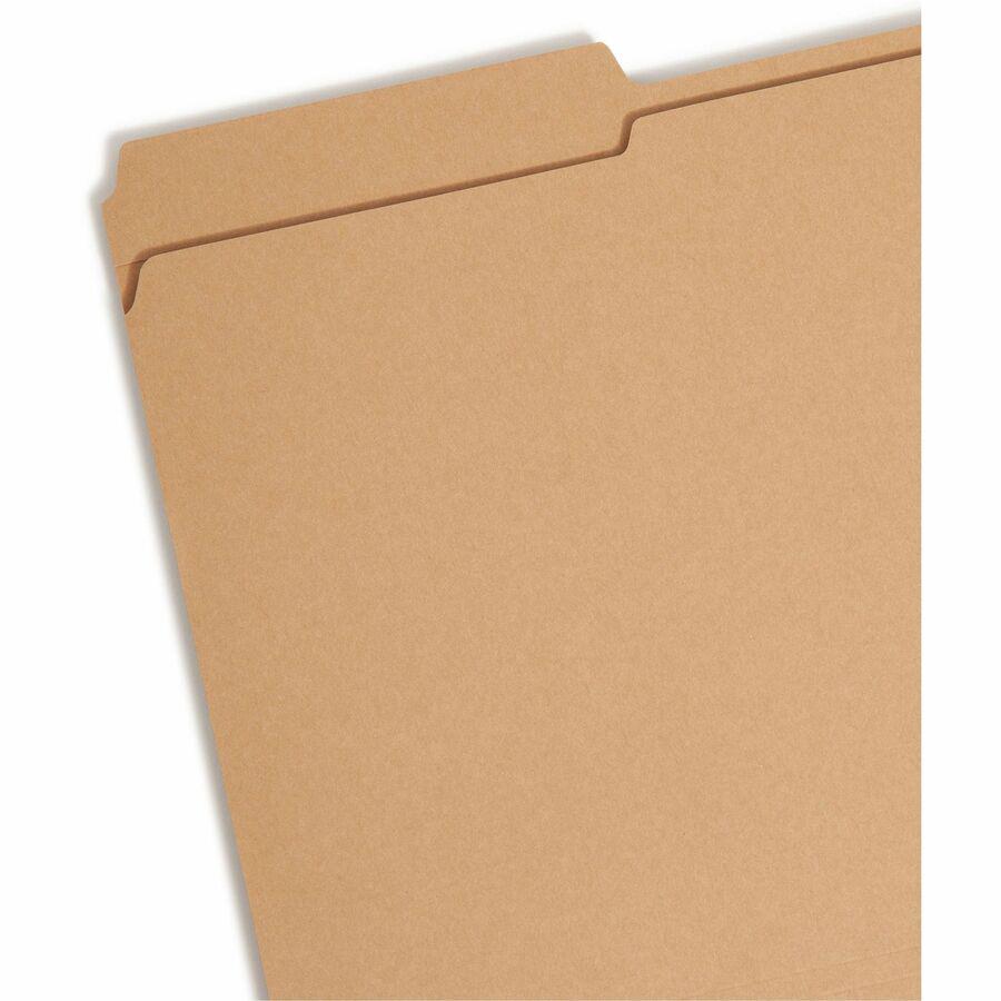 Smead 1/3 Tab Cut Legal Recycled Fastener Folder - 8 1/2" x 14" - 3/4" Expansion - 1 x 2K Fastener(s) - 2" Fastener Capacity for Folder - Top Tab Location - Assorted Position Tab Position - Kraft - Kr. Picture 6