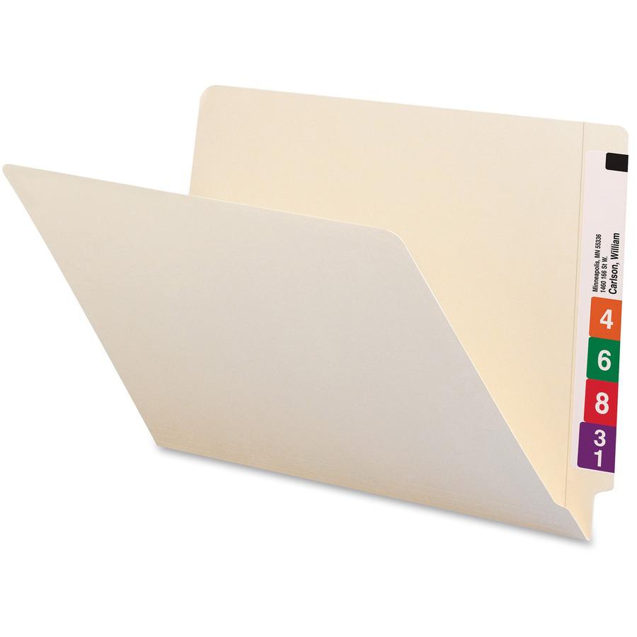 Smead Shelf-Master Straight Tab Cut Legal Recycled End Tab File Folder - 8 1/2" x 14" - 3/4" Expansion - Manila - 10% Recycled - 100 / Box. Picture 6