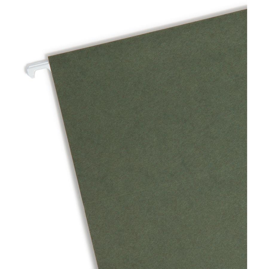 Smead Letter Recycled Hanging Folder - 8 1/2" x 11" - 2" Expansion - Standard Green - 10% Recycled - 25 / Box. Picture 7