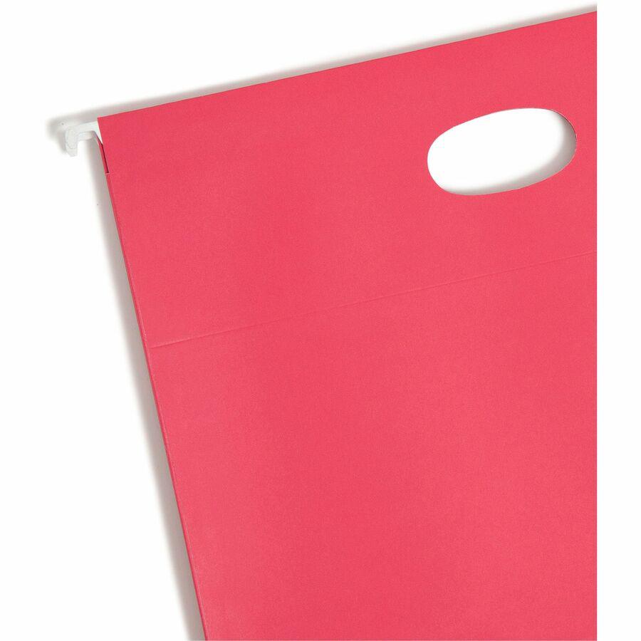 Smead Flex-I-Vision Letter Recycled Hanging Folder - 8 1/2" x 11" - 3 1/2" Expansion - Blue, Green, Red, Yellow - 10% Recycled - 4 / Pack. Picture 6