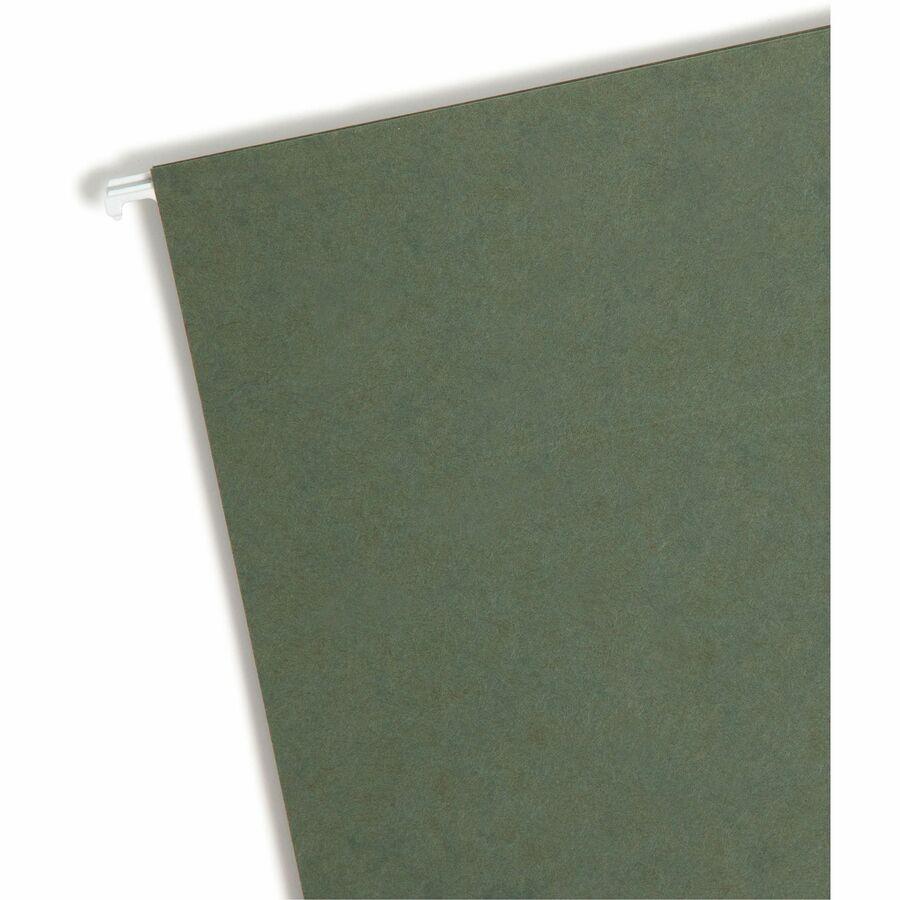 Smead Legal Recycled Hanging Folder - 3" Folder Capacity - 8 1/2" x 14" - 3" Expansion - Standard Green - 10% Recycled - 25 / Box. Picture 6