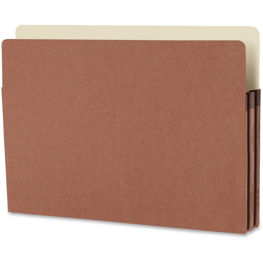 Smead Straight Tab Cut Legal Recycled File Pocket - 8 1/2" x 14" - 1 3/4" Expansion - Top Tab Location - Redrope, Kraft - Redrope - 30% Recycled - 25 / Box. Picture 4