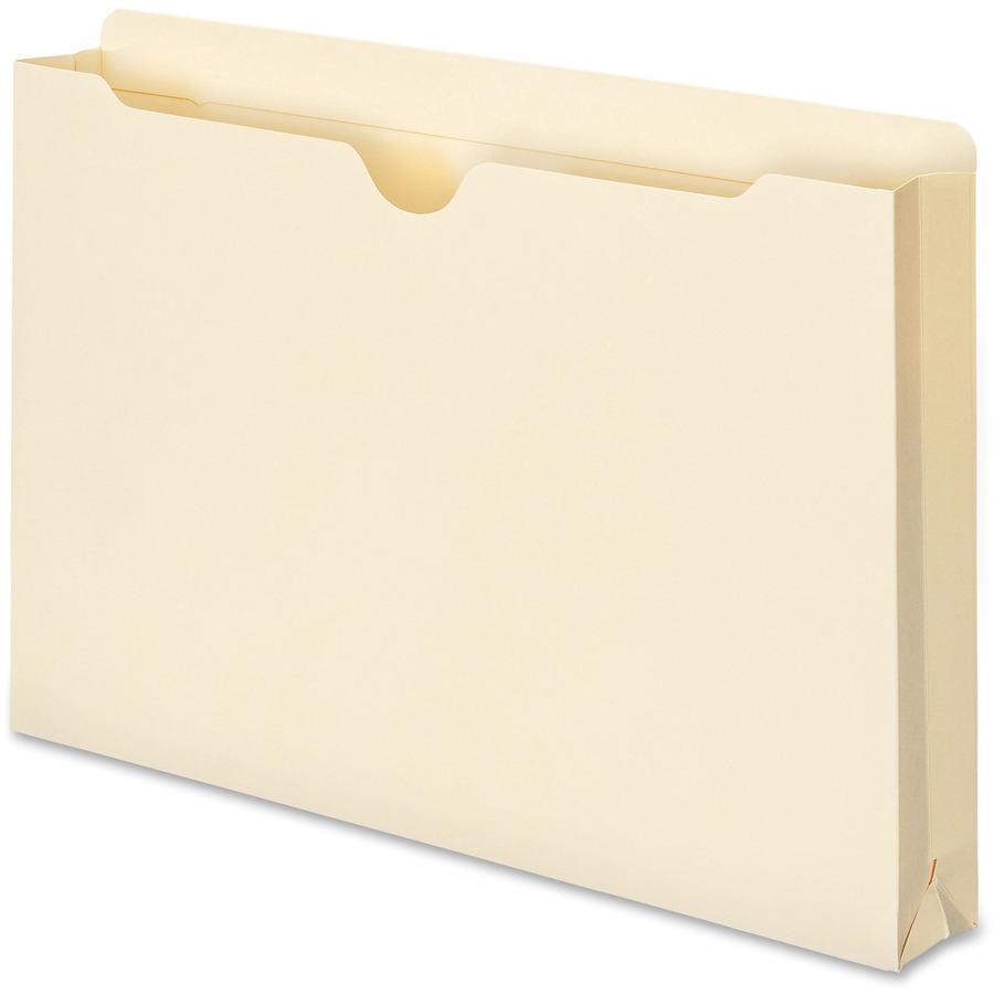 Smead Legal Recycled File Jacket - 8 1/2" x 14" - 1 1/2" Expansion - Manila - 10% Recycled - 50 / Box. Picture 6