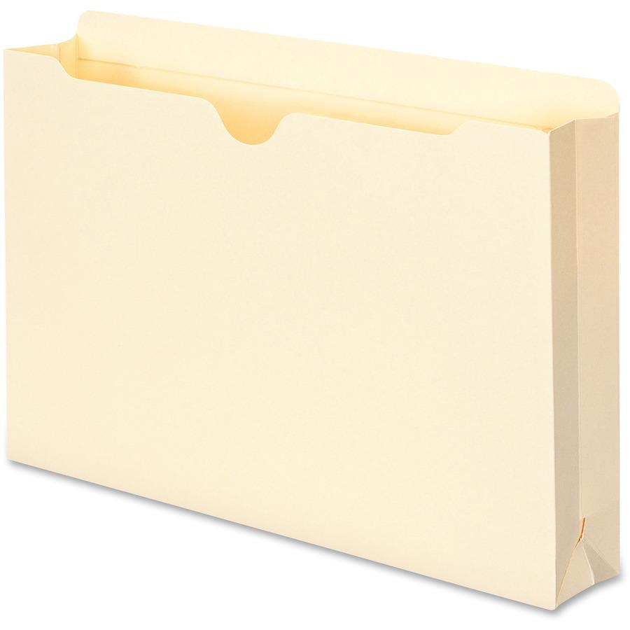 Smead Legal Recycled File Jacket - 8 1/2" x 14" - 2" Expansion - Manila - 10% Recycled - 50 / Box. Picture 6