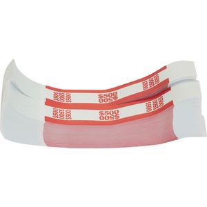 Sparco White Kraft ABA Bill Straps - 1000 Wrap(s)Total $500 in $5 Denomination - Kraft - Red - 1000 / Pack. Picture 5