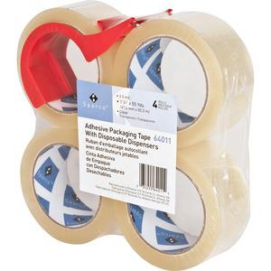 Sparco Heavy-duty Packaging Tape with Dispenser - 55 yd Length x 2" Width - 3" Core - 3 mil - Acrylic Backing - Dispenser Included - Tear Resistant, Split Resistant, Breakage Resistance - For Packing . Picture 6