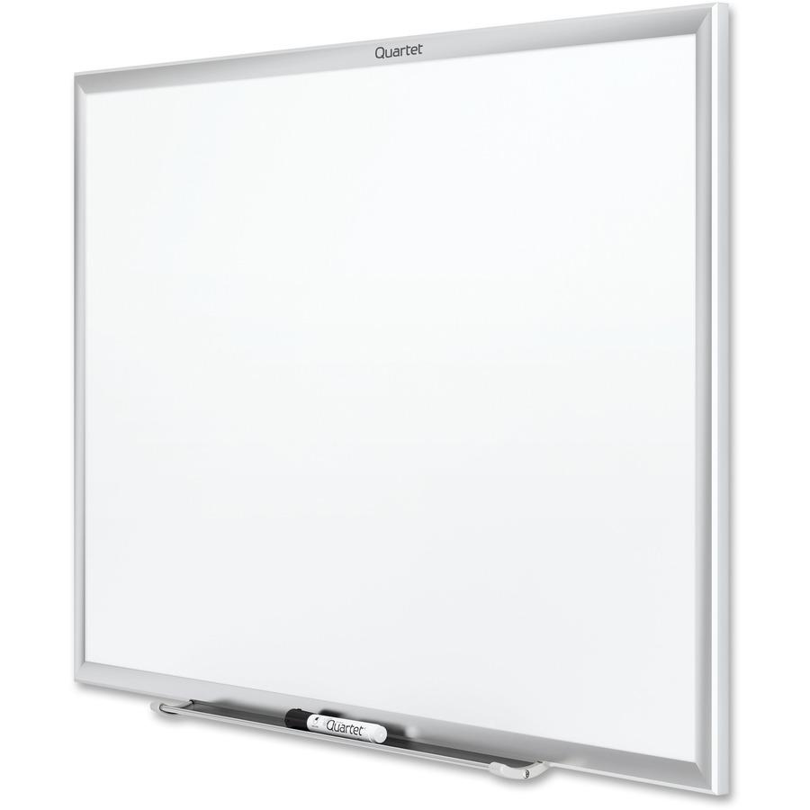 Quartet Classic Whiteboard - 24" (2 ft) Width x 18" (1.5 ft) Height - White Melamine Surface - Silver Aluminum Frame - Horizontal/Vertical - 1 Each. Picture 2