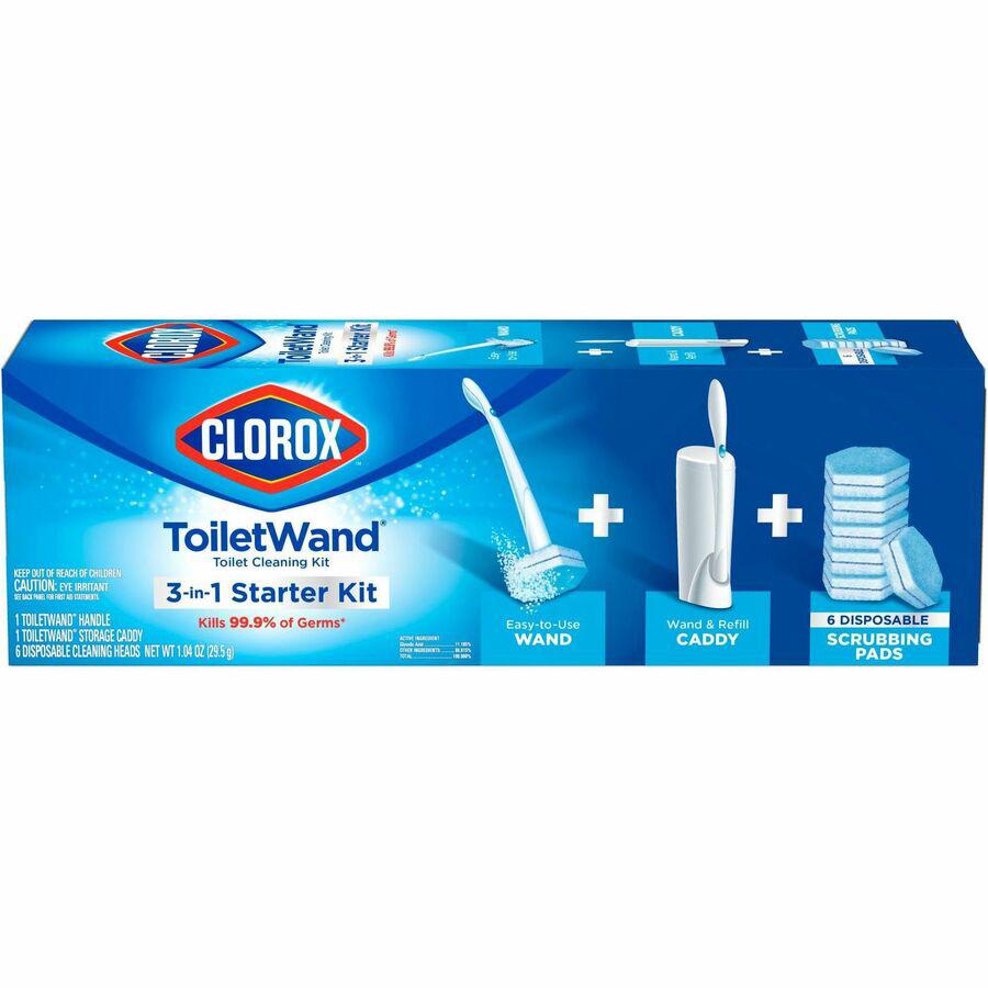 Clorox ToiletWand Disposable Toilet Cleaning System - 1 Kit (Includes: ToiletWand, Storage Caddy, 6 Disinfecting ToiletWand Refill Heads). Picture 8