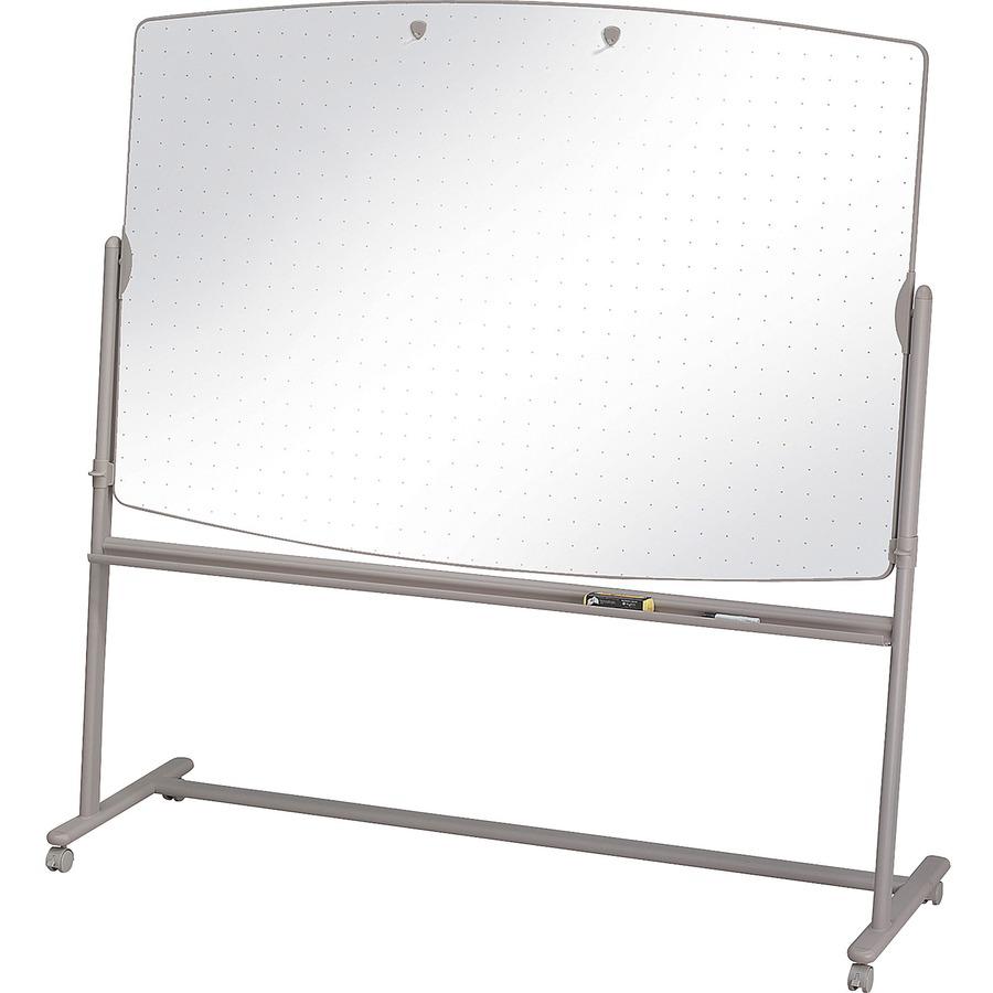 Quartet Large Reversible Total Erase Mobile Easel - 72" (6 ft) Width x 48" (4 ft) Height - White Surface - Neutral Metal Frame - Rectangle - 1 Each. Picture 3