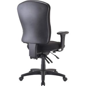 Lorell Accord Fabric Swivel Task Chair - Black Polyester Seat - Black Frame - 1 Each. Picture 4