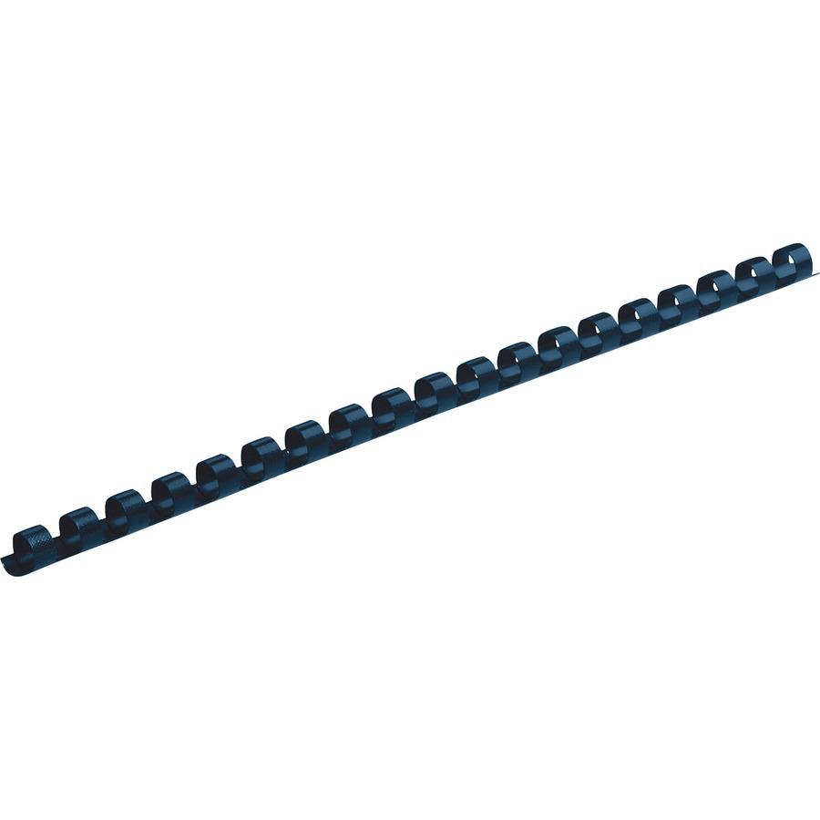 Fellowes Plastic Binding Combs - 0.3" Height x 10.8" Width x 0.3" Depth - 0.31" Maximum Capacity - 40 x Sheet Capacity - For Letter Sheet - Round - Navy - Plastic - 100 / Pack. Picture 4