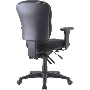 Lorell Accord Mid-Back Task Chair - Black Polyester Seat - Black Frame - 1 Each. Picture 2