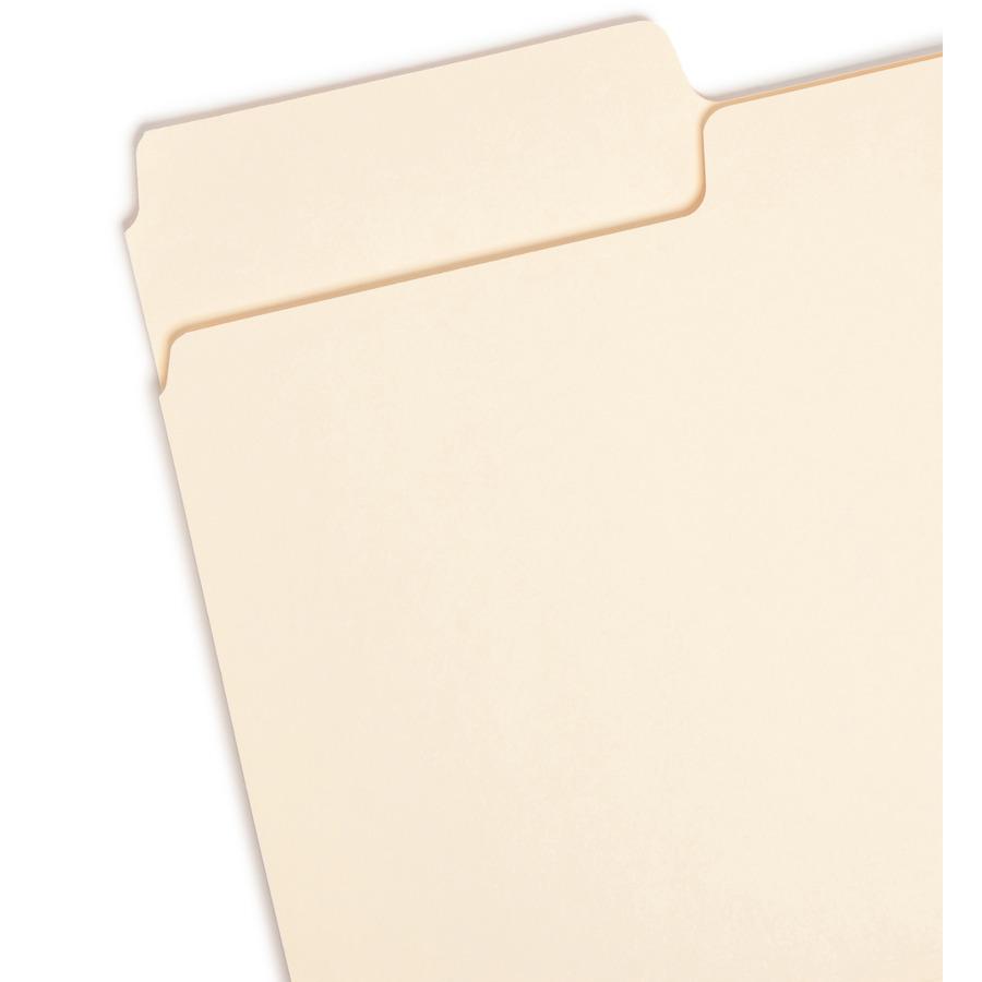 Smead SuperTab 1/3 Tab Cut Legal Recycled Top Tab File Folder - 8 1/2" x 14" - 3/4" Expansion - Top Tab Location - Assorted Position Tab Position - Manila - 10% Recycled - 100 / Box. Picture 6