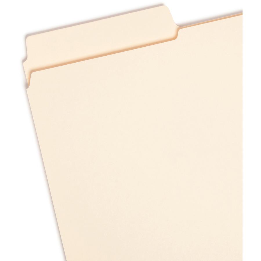 Smead SuperTab 1/3 Tab Cut Legal Recycled Top Tab File Folder - 8 1/2" x 14" - 3/4" Expansion - Top Tab Location - Assorted Position Tab Position - Manila - 10% Recycled - 100 / Box. Picture 6