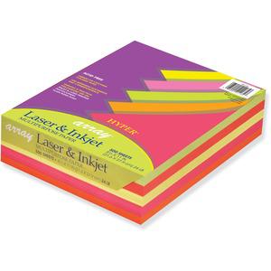 Pacon Laser, Inkjet Bond Paper - Assorted - Recycled - 10% Recycled Content - Letter - 8.50" x 11" - 24 lb Basis Weight - 500 Sheets/Pack - Bond Paper - 5 Assorted Hyper Colors. Picture 3