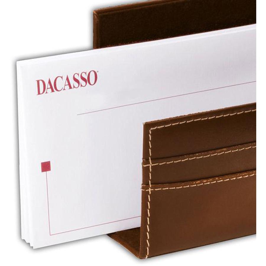 Dacasso Letter Holder - Leather - Rustic Brown. Picture 3