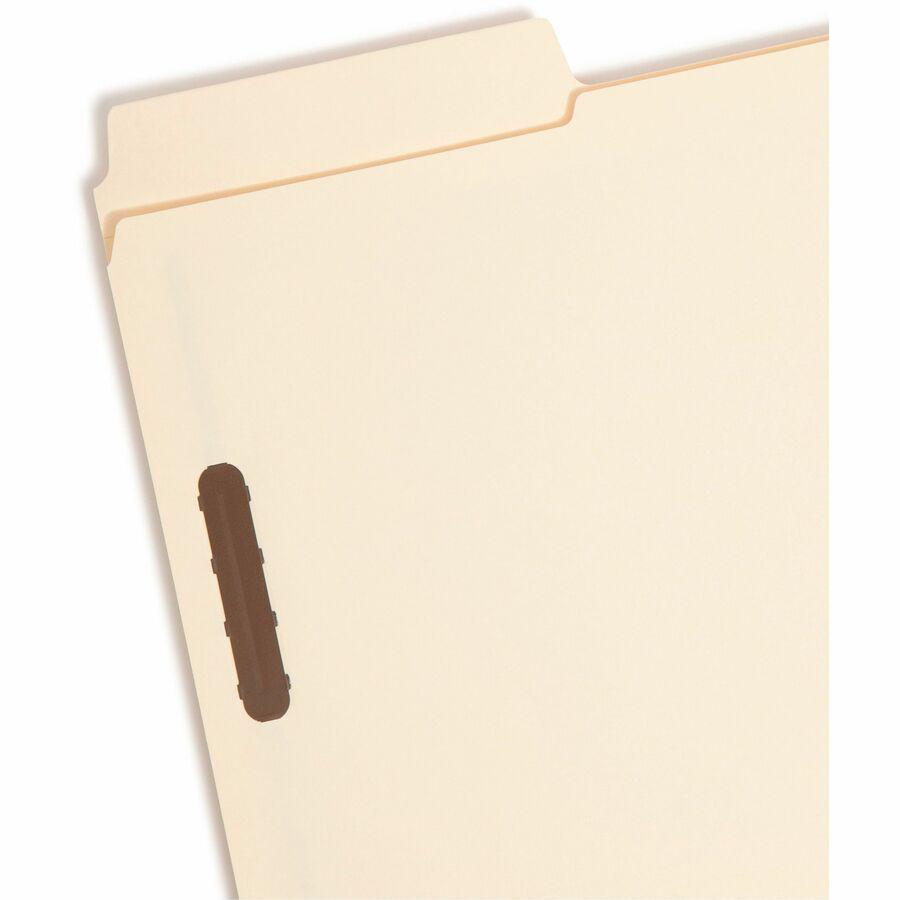 Smead SuperTab 1/3 Tab Cut Legal Recycled Fastener Folder - 8 1/2" x 14" - 3/4" Expansion - 2 x 2K Fastener(s) - Top Tab Location - Right of Center Tab Position - Manila - 10% Recycled - 50 / Box. Picture 6