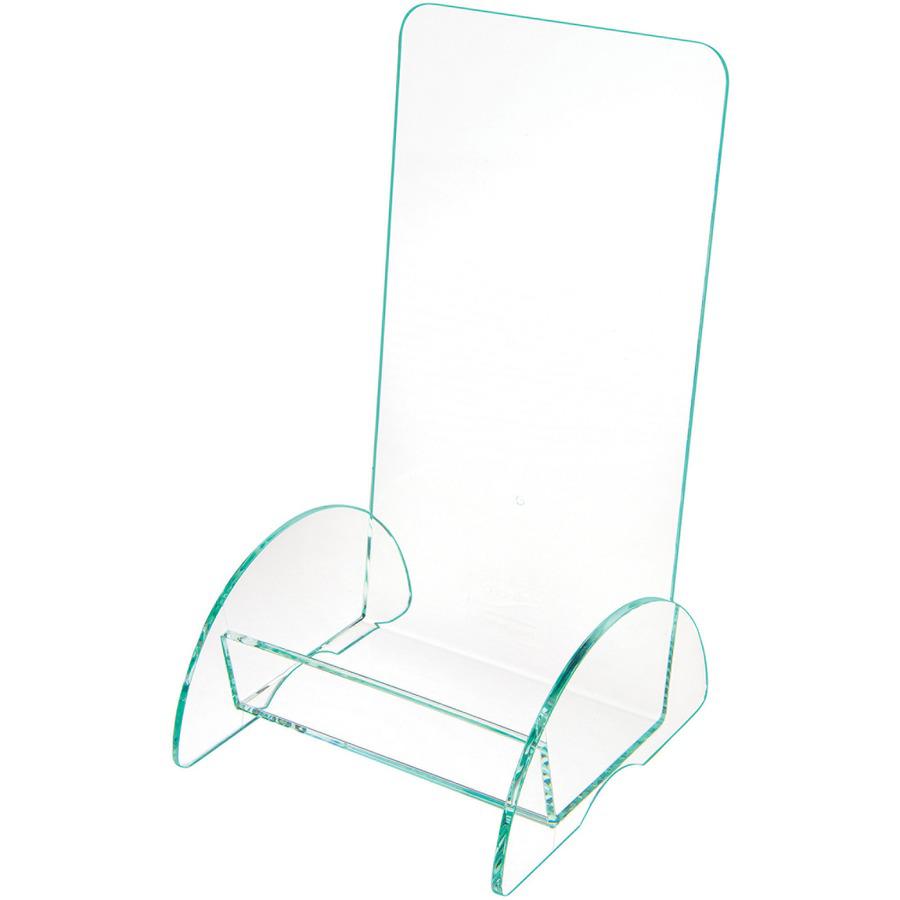 Deflecto Euro-Style DocuHolder - 8" Height x 4.5" Width x 3.8" Depth - Durable, Lightweight - Clear - Glass, Plastic - 1 Each. Picture 3