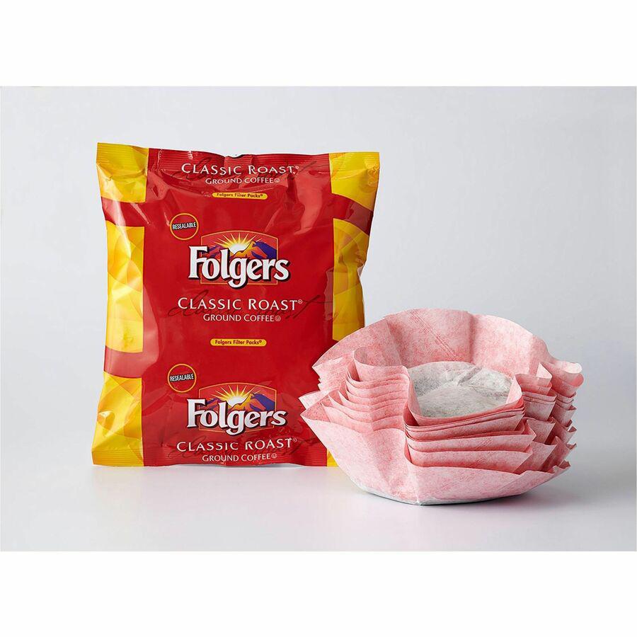 Folgers&reg; Filter Pack Regular Classic Roast Coffee - 0.9 oz Per Pouch - 40 / Carton. Picture 6