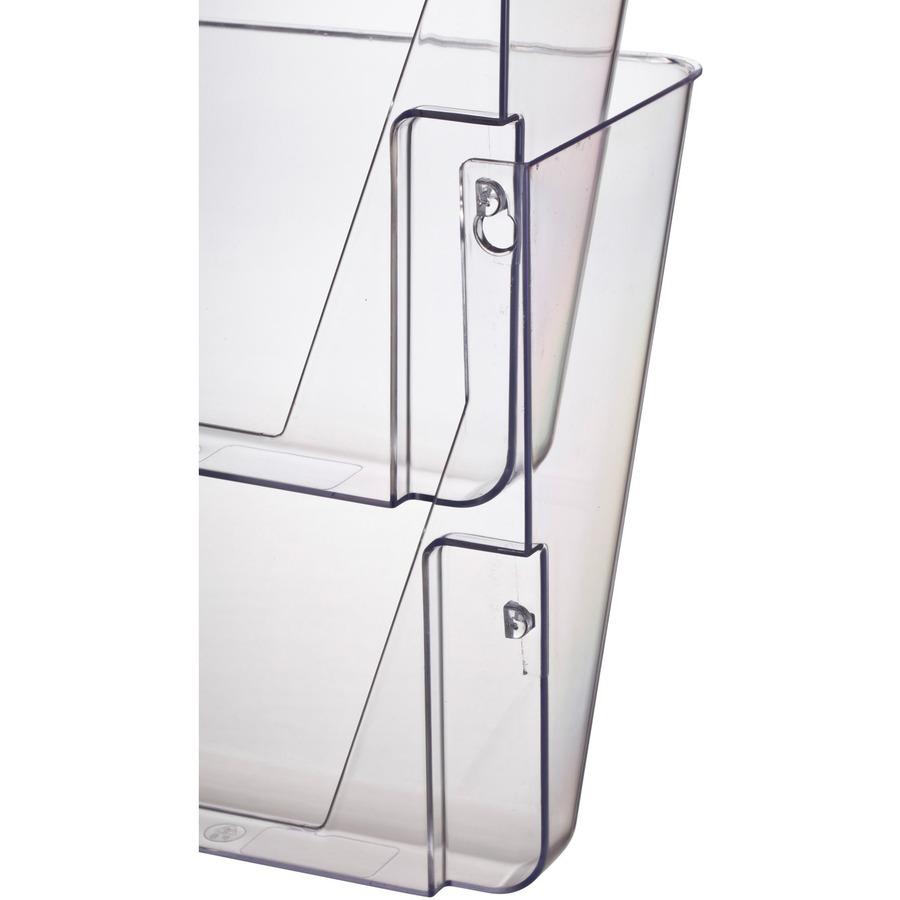 Officemate Wall Mountable Space-Saving Files - 10.6" Height x 13" Width x 4.1" Depth - Plastic - 2 / Box. Picture 7