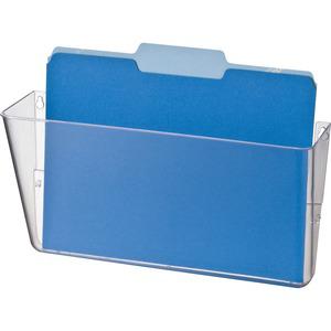 Officemate Wall Mountable Space-Saving Files - 7" Height x 13" Width x 4.1" Depth - Clear - Plastic - 1 Each. Picture 2
