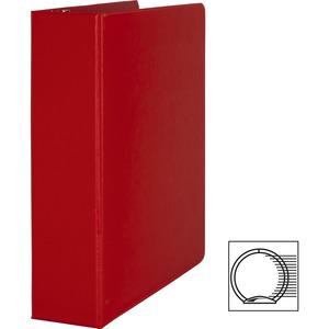 Business Source Basic Round Ring Binders - 2" Binder Capacity - Letter - 8 1/2" x 11" Sheet Size - Round Ring Fastener(s) - Vinyl - Red - 1.52 lb - 1 Each. Picture 3