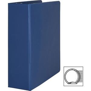 Business Source Basic Round Ring Binders - 3" Binder Capacity - Letter - 8 1/2" x 11" Sheet Size - Round Ring Fastener(s) - Vinyl - Dark Blue - 1.68 lb - 1 Each. Picture 6