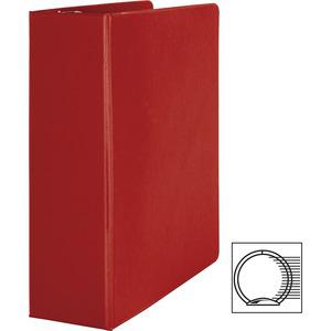 Business Source Basic Round Ring Binders - 3" Binder Capacity - Letter - 8 1/2" x 11" Sheet Size - Round Ring Fastener(s) - Vinyl - Red - 1.68 lb - 1 Each. Picture 6