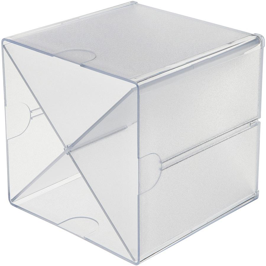 Deflecto Stackable Cube Organizer - 6" Height x 6" Width x 6" Depth - Desktop - Stackable - Plastic - 1 Each. Picture 2