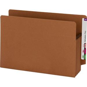 Smead Straight Tab Cut Legal Recycled File Pocket - 8 1/2" x 14" - 3 1/2" Expansion - Redrope - Redrope - 100% Recycled - 25 / Box. Picture 3