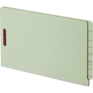 Pendaflex Legal Recycled Fastener Folder - 8 1/2" x 14" - 2" Expansion - 2 Fastener(s) - 2" Fastener Capacity for Folder - Pressboard - Light Green - 10% Recycled - 25 / Box. Picture 2