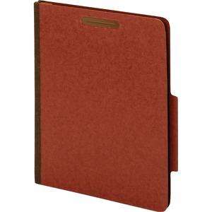 Pendaflex Letter Recycled Classification Folder - 8 1/2" x 11" - 3 1/2" Expansion - 2 Fastener(s) - 2" Fastener Capacity for Folder, 1" Fastener Capacity for Divider - 3 Divider(s) - Pressboard - Red . Picture 7