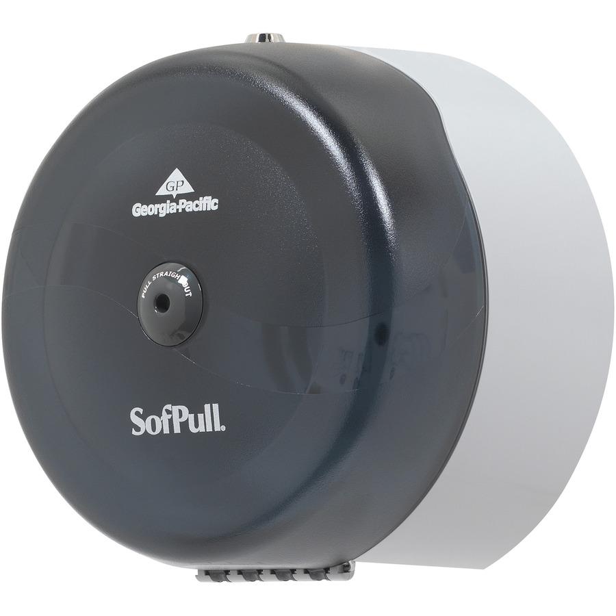 SofPull 1-Roll Centerpull High-Capacity Toilet Paper Dispenser - Center Pull Dispenser - 1 x Roll Center Pull - 10.5" Height x 10.5" Width x 6.8" Depth - Plastic - Lockable, Long Lasting, Sturdy, Dura. Picture 4