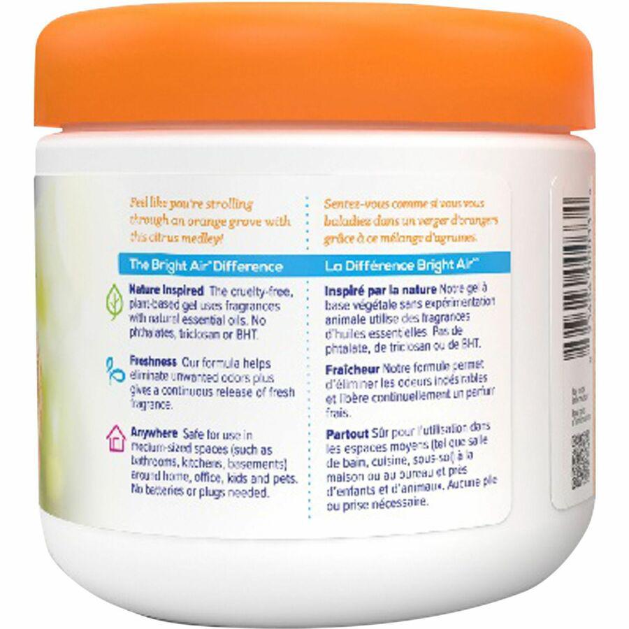 Bright Air Super Odor Eliminator Air Freshener - 14 oz - Mandarin Orange, Fresh Lemon - 60 Day - 1 Each. Picture 4