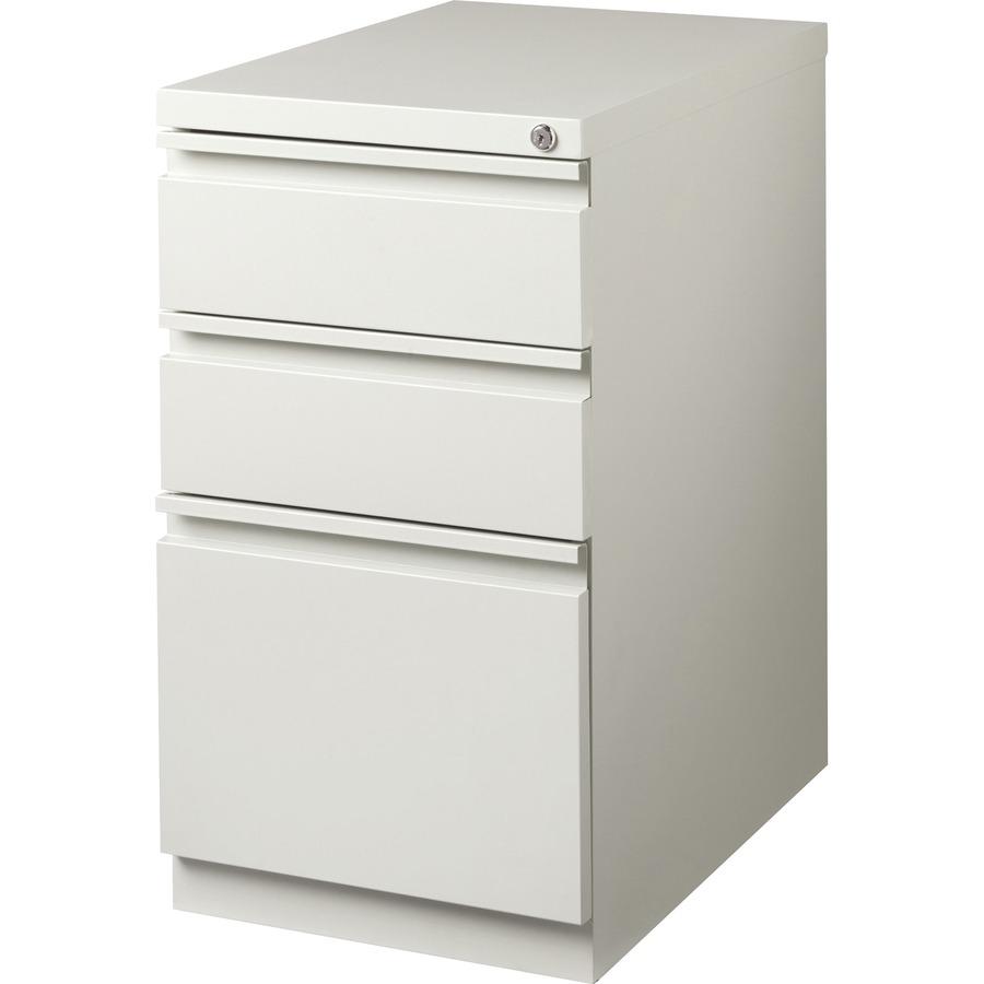 Lorell 23" Box/Box/File Mobile File Cabinet with Full-Width Pull - 15" x 22.9" x 27.8" - 3 x Drawer(s) for Box, File - Letter - Vertical - Ball-bearing Suspension, Security Lock, Recessed Handle - Lig. Picture 8