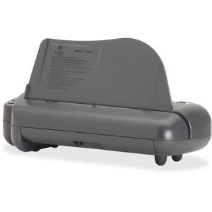 Business Source Electric Adjustable 3-hole Punch - 3 Punch Head(s) - 30 Sheet of 20lb Paper - 1/4" Punch Size - 17.8" x 5.3" x 8.3" - Gray. Picture 2