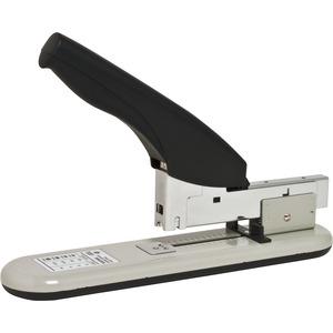 Business Source Economy Heavy-duty Stapler - 100 Sheets Capacity - 1/2" Staple Size - 1 Each - Black, Putty. Picture 2