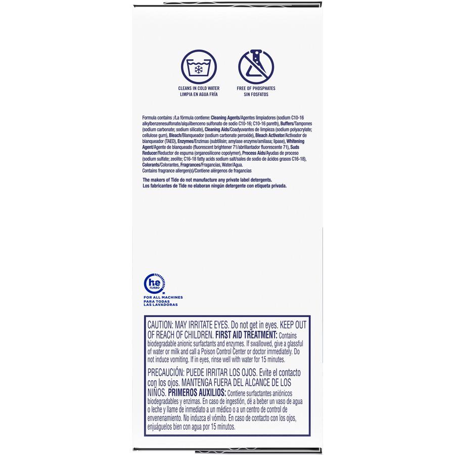 Tide Vivid Plus Bleach Detergent - 144 oz (9 lb) - Original Scent - 1 / Box - Chlorine-free, Residue-free - White. Picture 5