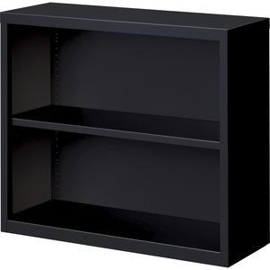 Lorell Fortress Series Bookcase - 34.5" x 13" x 30" - 2 x Shelf(ves) - Black - Powder Coated - Steel - Recycled. Picture 10