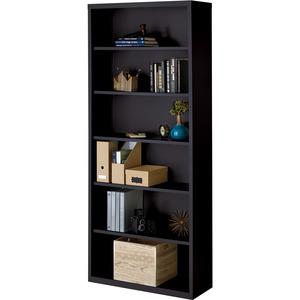 Lorell Fortress Series Bookcase - 34.5" x 13" x 82" - 6 x Shelf(ves) - Black - Powder Coated - Steel - Recycled. Picture 7