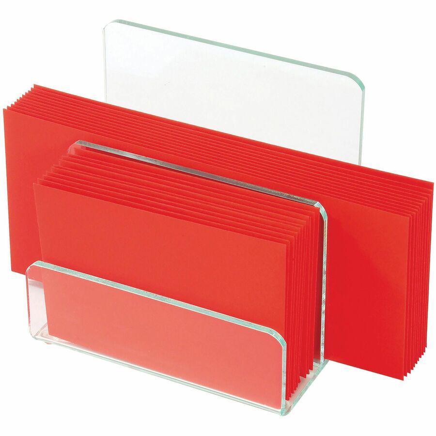 Lorell Acrylic Mini File Sorter - Desktop - Durable, Lightweight, Non-skid - Clear - Acrylic - 1 Each. Picture 4