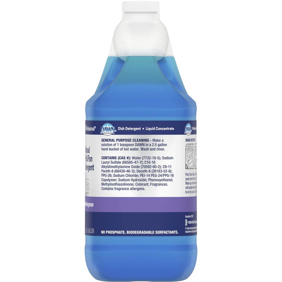 Dawn Manual Pot/Pan Detergent - Liquid - 128 fl oz (4 quart) - Original Scent - 1 Each - Blue. Picture 3